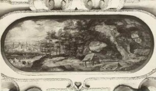 Historienbild unter dem Bildnis Albrechts des Großmütigen