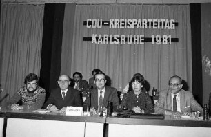 CDU-Kreisparteitag Karlsruhe 1981 mit Wahl des neuen Kreisvorstands