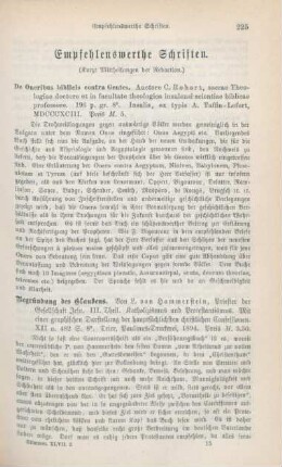 225-234 Empfehlenswerthe Schriften