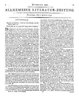 Kant, I.: Critik der Urtheilskraft etc. (Fortsetzung der im vorigen Stück abgebrochenen Recension.)