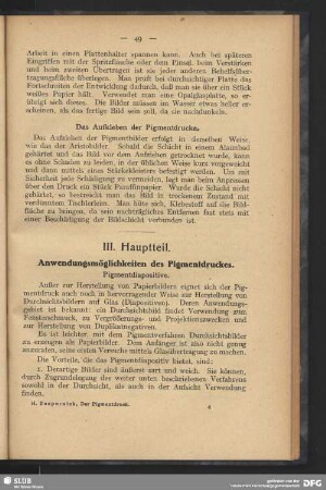 Das Aufkleben der Pigmentdrucke