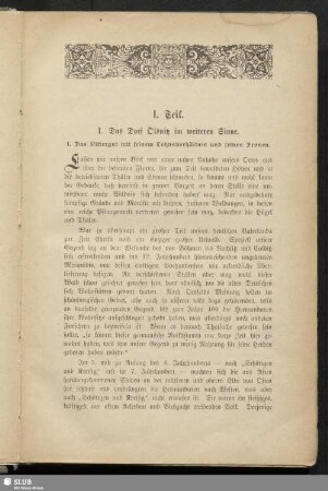 I. Das Dorf Ölsnitz im weiteren Sinne