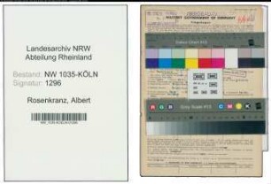 Entnazifizierung Albert Rosenkranz , geb. 04.04.1901 (Steiger)