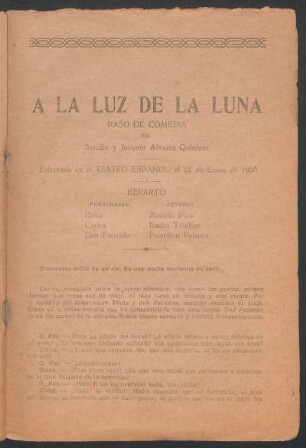 A la luz de la luna : Paso de comedia