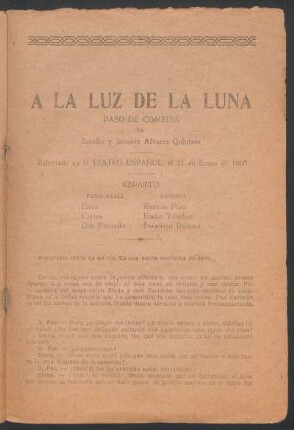 A la luz de la luna : Paso de comedia