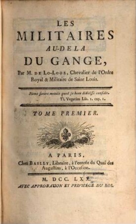 Les Militaires Au-Delà Du Gange, 1