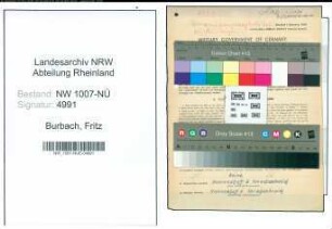 Entnazifizierung Fritz Burbach , geb. 22.09.1903 (Schlosser)