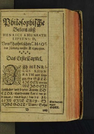 [Das Erste Capitel. - Das Dritte Capitel.]
