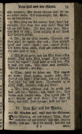 IV. Vom Fall und der Sünde