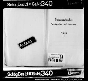 Nachlaß des Hermann von Zerßen