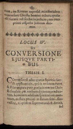 Locus IV. De Conversione Ejusque Partibus.