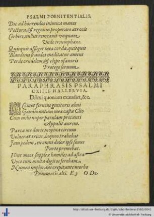 Paraphrasis Psalmi CXIIII. Halleluia.
