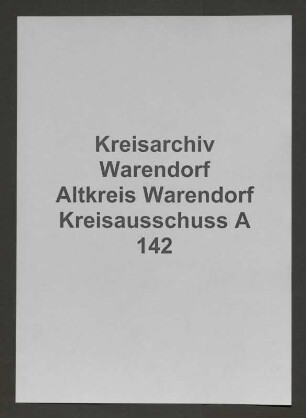 Amtsverbände und Amtmänner, Gen.