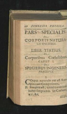 Caput I. De Speciebus In Genere.