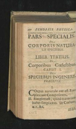 Caput I. De Speciebus In Genere.