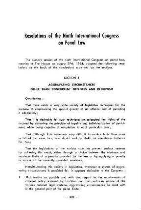 205-212, Resolutions of the Ninth International Congress on Penal Law