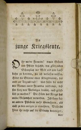 An junge Kriegsleute.