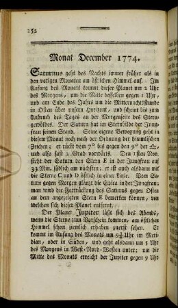 Monat December 1774.