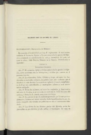 Reglamento Sobre Los Uniformes Del Ejército