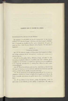 Reglamento Sobre Los Uniformes Del Ejército