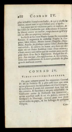 Conrad IV. Vingt-Septieme Empereur.