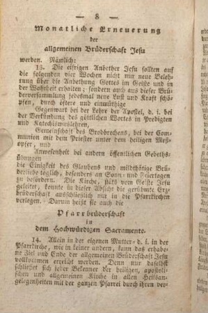 Monatliche Erneuerung der allgemeinen Brüderschaft Jesu