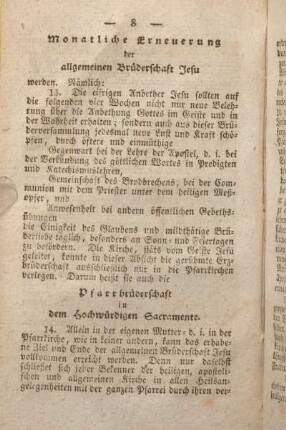Monatliche Erneuerung der allgemeinen Brüderschaft Jesu
