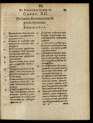 Caput. XII. De bonis damnatorum & proscriptorum