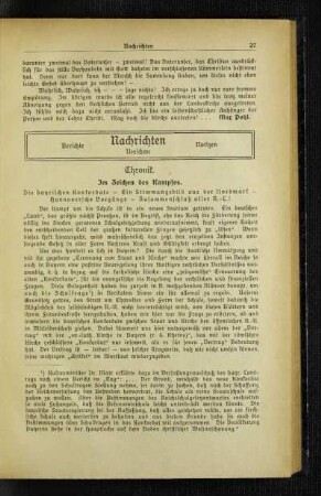Chronik : im Zeichen des Kampfes