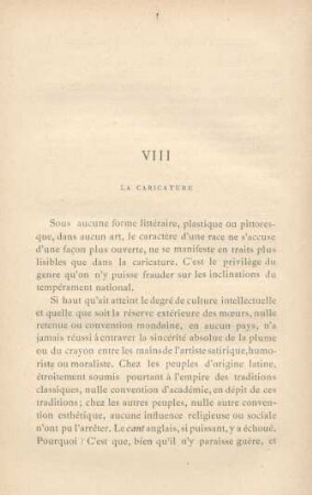 VIII. La caricature