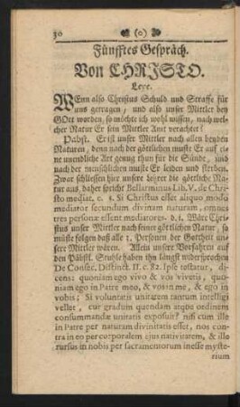 Fünfftes Gespräch. Von CHRISTO Lere