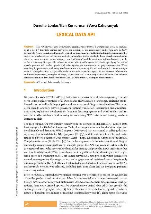 Lexical data API