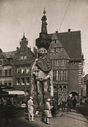 Bremen. Rolandfigur auf dem Marktplatz
