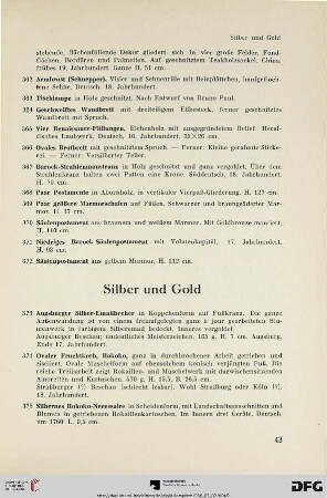 Silber und Gold (Nr. 373-387)