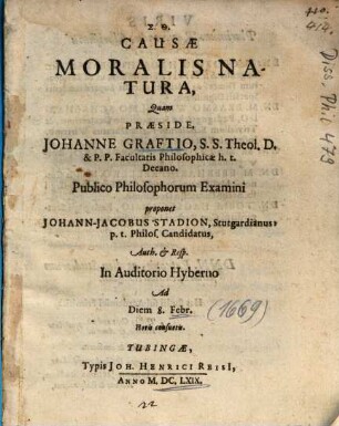 Causae Moralis Natura