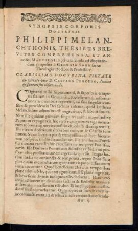 Synopsis Corporis Doctrinae
