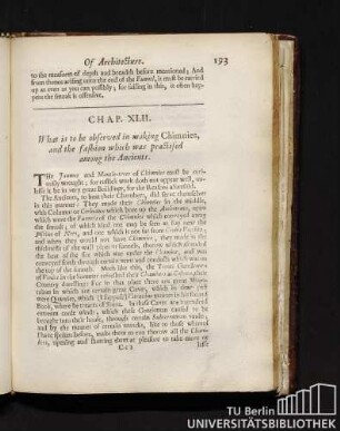 Chap. XLII. What is to be observed in making Chimnies, and the fashion which was practised among the Ancients.