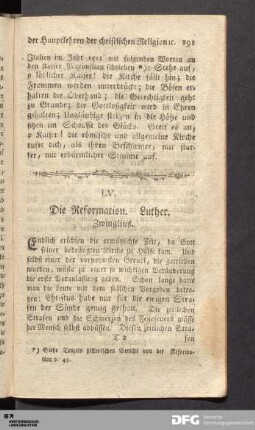LV. Die Reformation. Luther. Zwinglius.