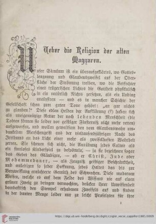 Ueber die Religion der alten Magnaren