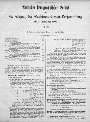 No. 31, 17. Oktober 1901