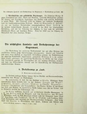 Die wichtigsten Handels- und Verkehrswege der Gegenwart