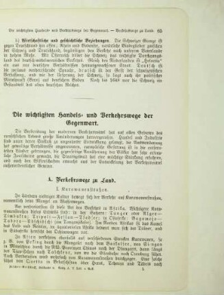 Die wichtigsten Handels- und Verkehrswege der Gegenwart