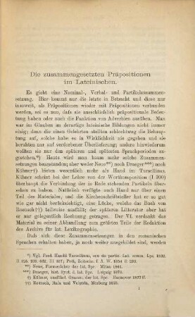 Die zusammengesetzten Praepositionen im Lateinischen