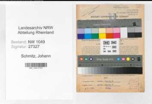 Entnazifizierung Johann Schmitz , geb. 22.07.1894 (Stellwerksmeister)