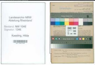 Entnazifizierung Hilda Kassling , geb. 18.02.1922 (Lehramtsanwaerterin)