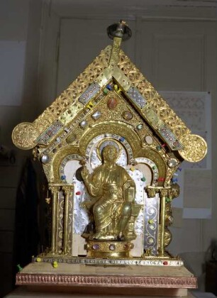 Schrein des heiligen Maurus — Sitzfigur des segnenden Christus