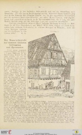1: Der Kunstunterricht auf unseren niederen Seminaren und Gymnasien