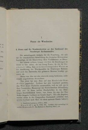 1. Pencz und die Wandmalereien an der Nordwand des Nürnberger Rathaussaales.
