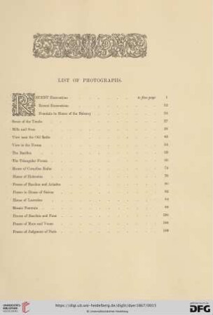 List of Photographs