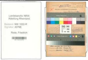 Entnazifizierung Friedrich Rose , geb. 04.03.1901 (Bahninspektor)